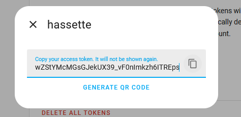 Copy Long-Lived Access Token